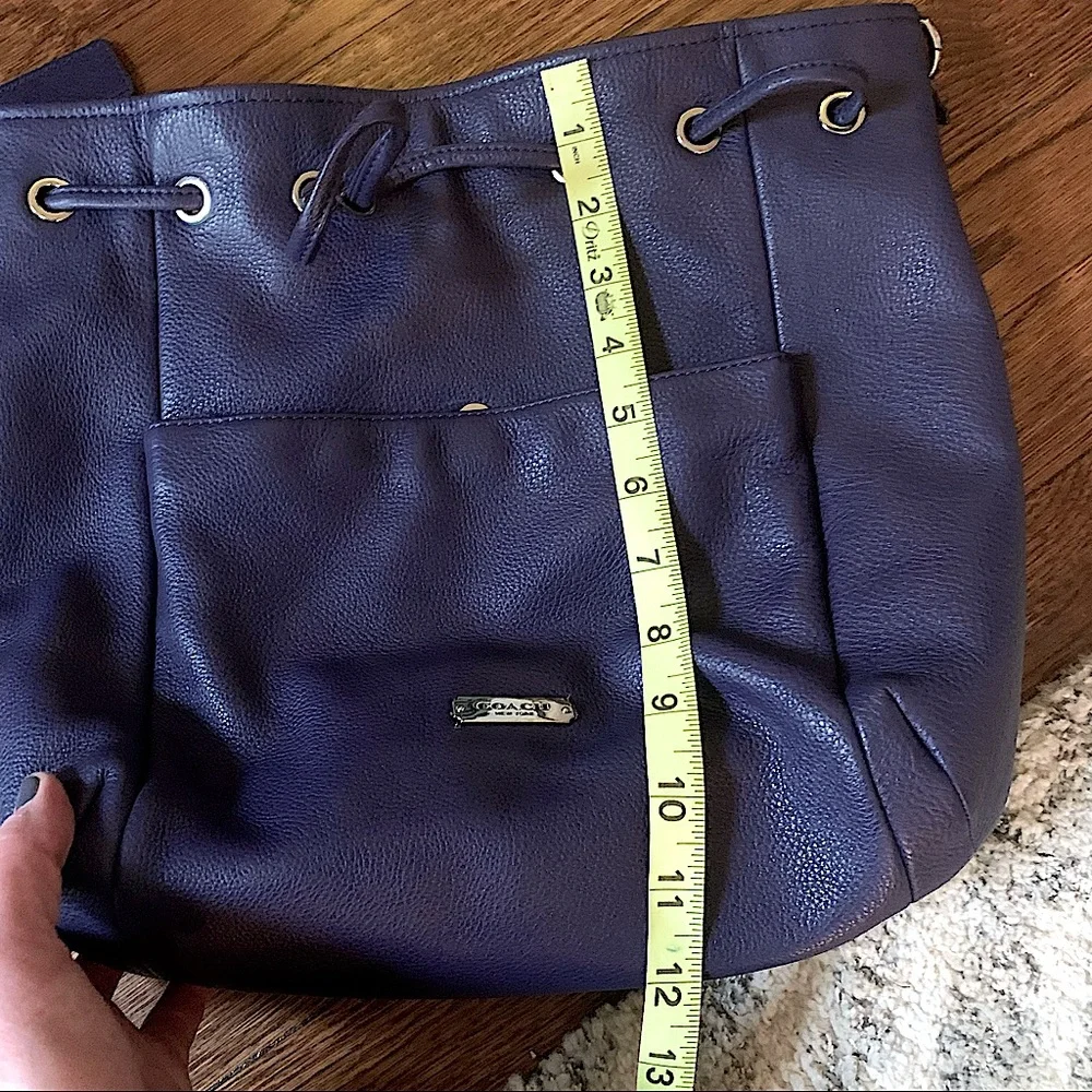 SOLD - COACH Indigo Avery leather drawstring bucket bag - Picture 9 of 12